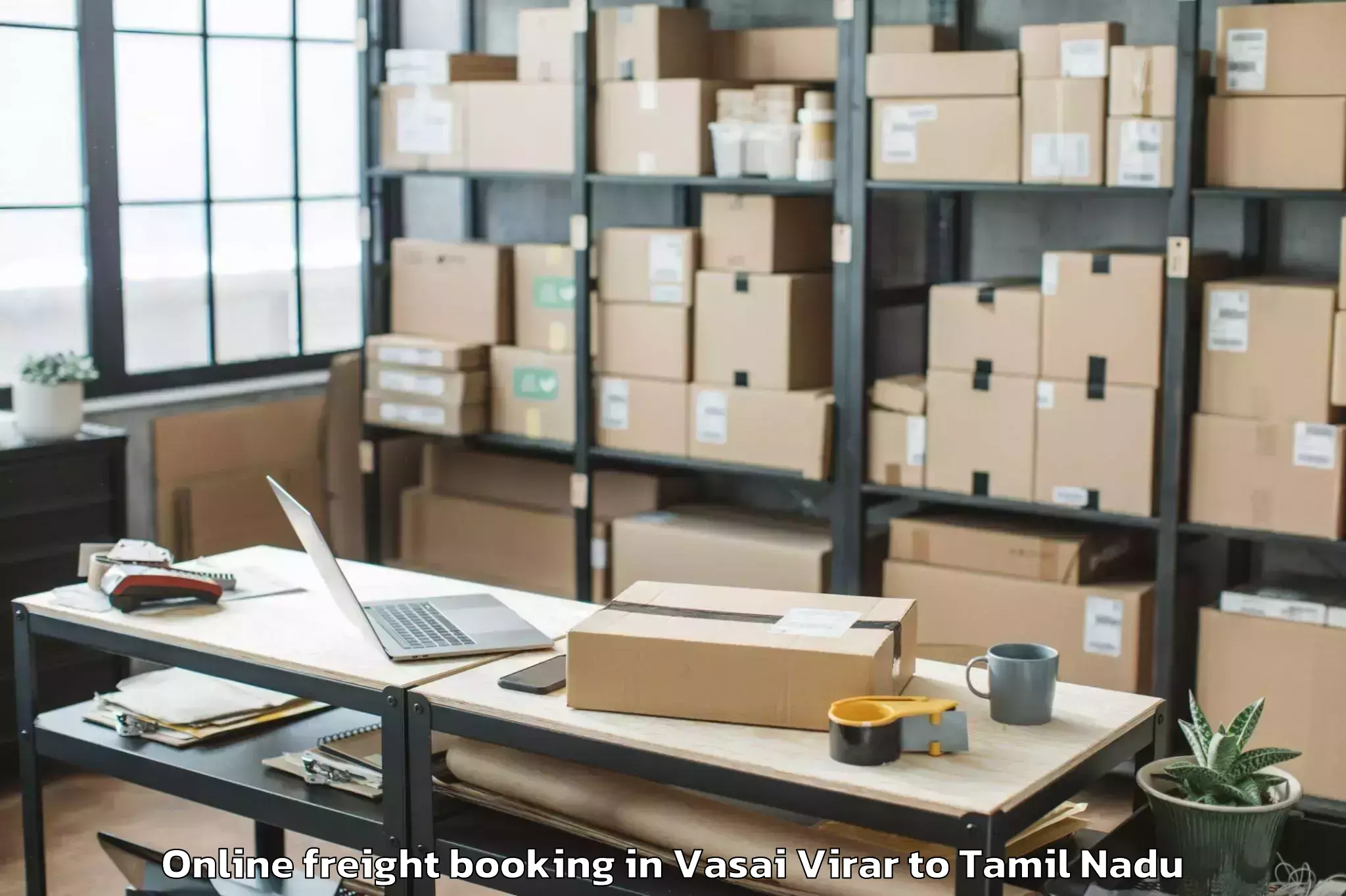 Easy Vasai Virar to Devakottai Online Freight Booking Booking